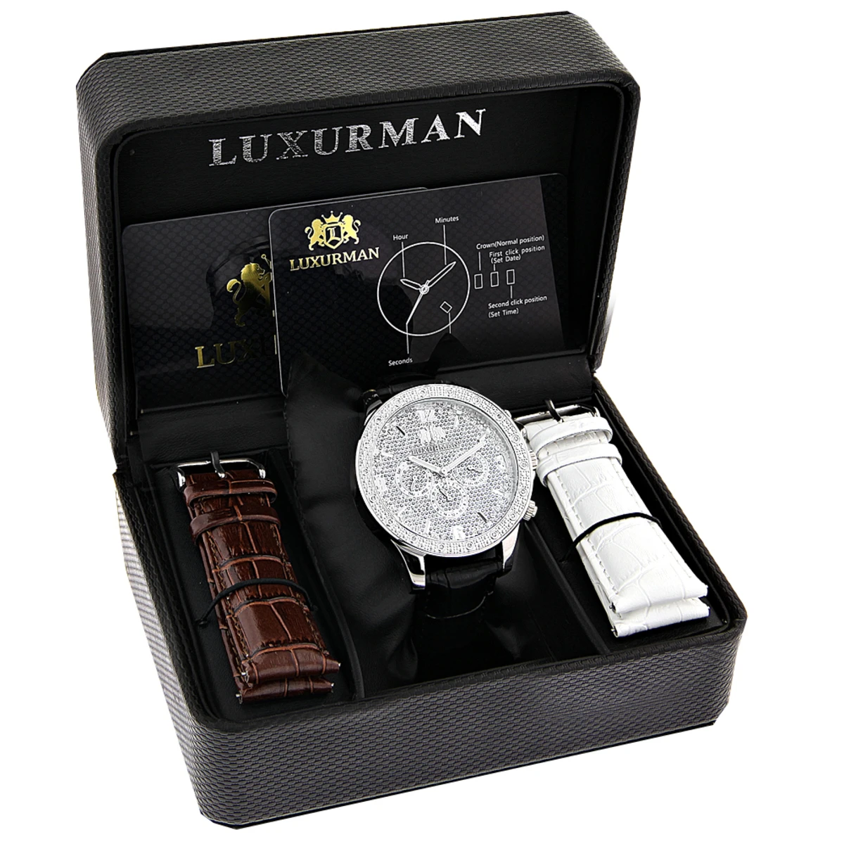 Luxurman Men's Diamond Watch 0.18ct 3 Luxurman Men's Diamond Watch 0.18ct - Image 3