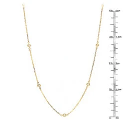 Diamonds By The Yard Ladies Necklace With Diamonds Solid 14K Yellow Gold 0.25ct 11 Diamonds By The Yard Ladies Necklace With Diamonds Solid 14K Yellow Gold 0.25ct -Luxurman diamonds by the yard ladies necklace with diamonds solid 14k gold 025ct rulerye