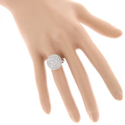 Ladies Cluster Halo Diamond Engagement Ring 2.84ct 14K White Gold -Luxurman engagement rings ladies cluster diamond ring 284ct 14k bodwh