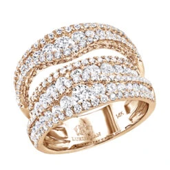 Exquisite 14K White Gold Diamond Cocktail Ring For Women By Luxurman 2.75ct -Luxurman exquisite 14k gold diamond cocktail ring for women by luxurman 275ct ro