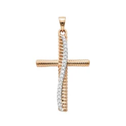 Fancy 14K Yellow Gold Diamond Cross Pendant For Women 0.15ct By Luxurman 8 Fancy 14K Yellow Gold Diamond Cross Pendant For Women 0.15ct By Luxurman -Luxurman fancy 14k gold diamond cross pendant for women 015ct by luxurman ro