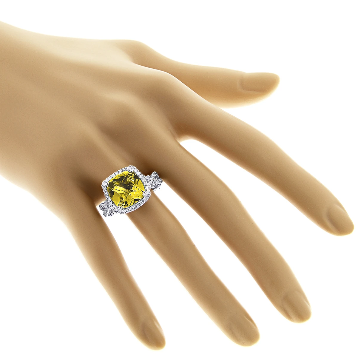 Citrine Diamond Cocktail Ring 11ct 3 Citrine Diamond Cocktail Ring 11ct - Image 3