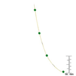 Gemstone By The Yard Chain: 14K Yellow Gold Women's Emerald Necklace 1.33ct 11 Gemstone By The Yard Chain: 14K Yellow Gold Women's Emerald Necklace 1.33ct -Luxurman gemstone by the yard chain 14k gold womens emerald necklace 133ct rulerye
