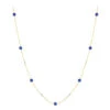 Gemstone By The Yard Necklace 14K Yellow Gold Women's Blue Sapphire Necklace 1.75ct