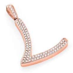 Gold Diamond Initial Pendant 2ct 10K White Gold Any Letter 7 Gold Diamond Initial Pendant 2ct 10K White Gold Any Letter -Luxurman gold diamond initial pendant 2ct 10k any letter ro
