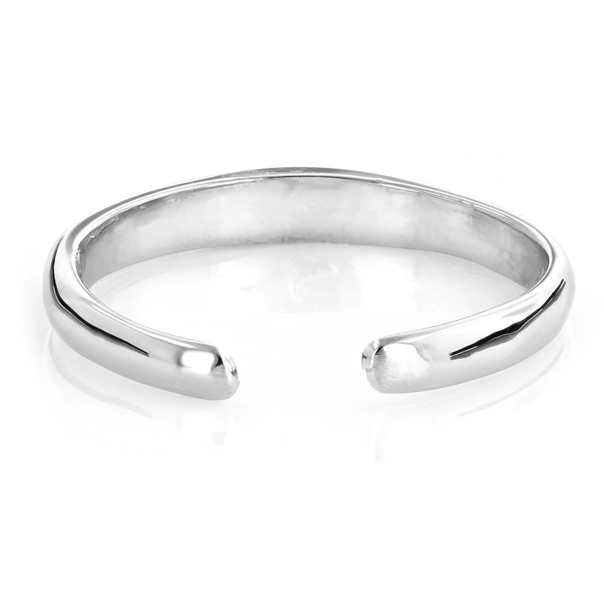 Thin Adjustable Solid 14K White Gold Toe Ring Band 4 Thin Adjustable Solid 14K White Gold Toe Ring Band - Image 4