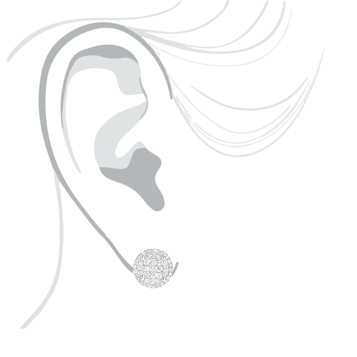 Halo Diamond Cluster Earrings Studs 1.61ct 14K White Gold 5 Halo Diamond Cluster Earrings Studs 1.61ct 14K White Gold - Image 5