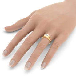 Halo White & Yellow Diamond Engagement Ring By Luxurman 1.35ct 18K Yellow Gold -Luxurman halo white yellow diamond engagement ring by luxurman 135ct 18k gold box