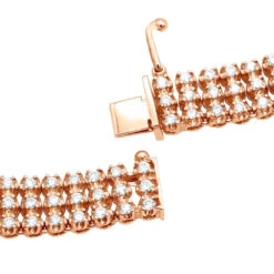 Hip Hop 3 Row Diamond Tennis Chain 14K White Gold Men's Necklace 30 Carats -Luxurman hip hop jewelry 3 row diamond tennis chain 14k gold mens necklace 30 carats backro