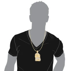 Real Hip Hop Large 14K White Gold Diamond Jesus Face Pendant 7ct 10 Real Hip Hop Large 14K White Gold Diamond Jesus Face Pendant 7ct -Luxurman hip hop jewelry diamond jesus face pendant 355ct p 23047 bodye