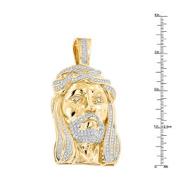 Real Hip Hop Large 14K White Gold Diamond Jesus Face Pendant 7ct 11 Real Hip Hop Large 14K White Gold Diamond Jesus Face Pendant 7ct -Luxurman hip hop jewelry diamond jesus face pendant 355ct p 23047 rulerye 20201203