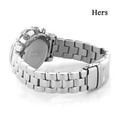 His And Hers Luxurman Oversized Diamond Watch Set 4.5ct -Luxurman his and hers watches luxurman oversized diamond watch set 45ct 2 1 2