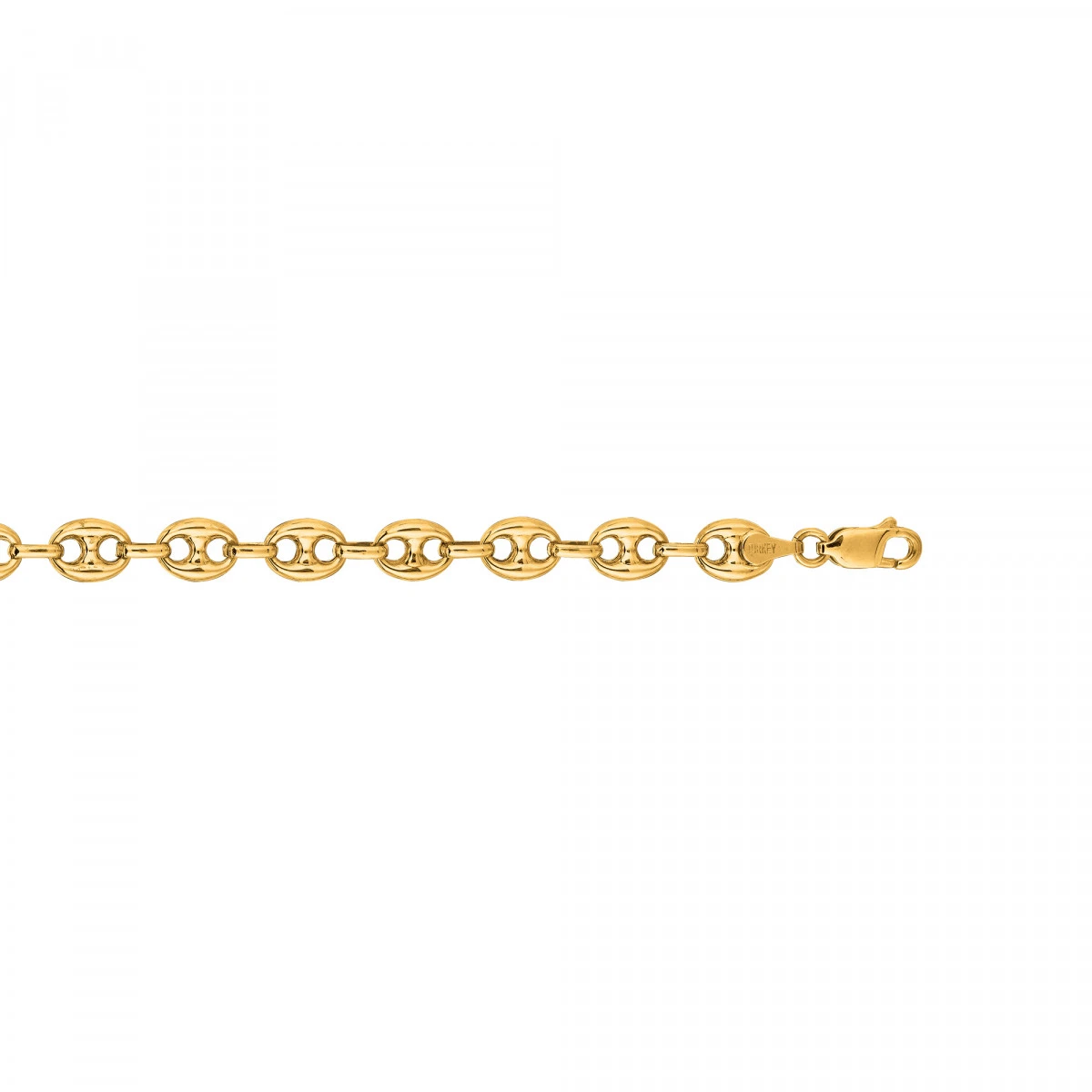 Hollow 14K Yellow Gold Gucci Chain For Men & Women Mariner Puffed 11mm Wide 1 Hollow 14K Yellow Gold Gucci Chain For Men & Women Mariner Puffed 11mm Wide