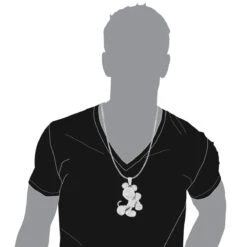 Huge 10K White Gold Diamond Mickey Mouse Pendant 4ct 9 Huge 10K White Gold Diamond Mickey Mouse Pendant 4ct -Luxurman huge 10k diamond mickey mouse pendant 4ct p 44281 bodwh