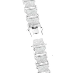 Iced Out 10K White Gold Pave Diamond Bracelet For Men 13.78 9 Iced Out 10K White Gold Pave Diamond Bracelet For Men 13.78 -Luxurman iced out bracelets 10k pave diamond bracelet 1378 p 35747 backwh
