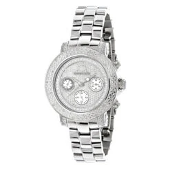 Iced Out Diamond 0.3ct Luxurman Diamond Watch For Women
