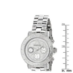 Iced Out Diamond 0.3ct Luxurman Diamond Watch For Women -Luxurman iced out diamond watches 03ct luxurman diamond watch p 43370 ruler