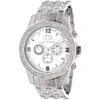 Iced Out Luxurman Men's Diamond Watch 1.25ct White MOP