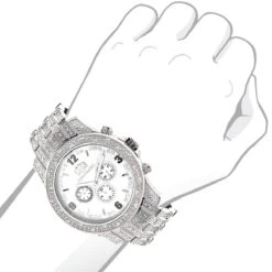 Iced Out Luxurman Men's Diamond Watch 1.25ct White MOP 7 Iced Out Luxurman Men's Diamond Watch 1.25ct White MOP -Luxurman iced out luxurman mens diamond watch 125ct white mop 3