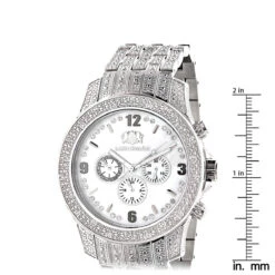 Iced Out Luxurman Men's Diamond Watch 1.25ct White MOP 9 Iced Out Luxurman Men's Diamond Watch 1.25ct White MOP -Luxurman iced out luxurman mens diamond watch 125ct white mop ruler