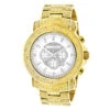 Iced Out Luxurman Men's Diamond Watch W Chronograph Yellow Gold Plated 2ct