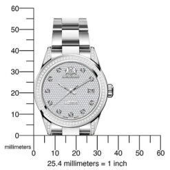 Iced Out Luxurman Women's Diamond Watch Tribeca 1.5ct -Luxurman iced out luxurman womens diamond watch tribeca 15ct ruler