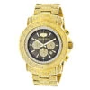 Iced Out Men's Diamond Watch Luxurman 2ct Yellow Gold Plated