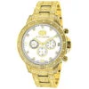 Iced Out Men's Luxurman Watch With Diamond Band 1.25ct Yellow Gold