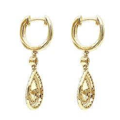 14K White Gold Diamond Dangle Drop Earrings For Women By Luxurman 1.2ct -Luxurman jewelry 14k gold diamond dangle drop earrings for women by luxurman 12ct backye