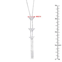 14K White Gold Diamond Triangle Necklace For Women Adjustable By LUXURMAN 0.25ct 21 14K White Gold Diamond Triangle Necklace For Women Adjustable By LUXURMAN 0.25ct -Luxurman jewelry 14k gold diamond triangle necklace for women adjustable by luxurman 025ct rulerwh