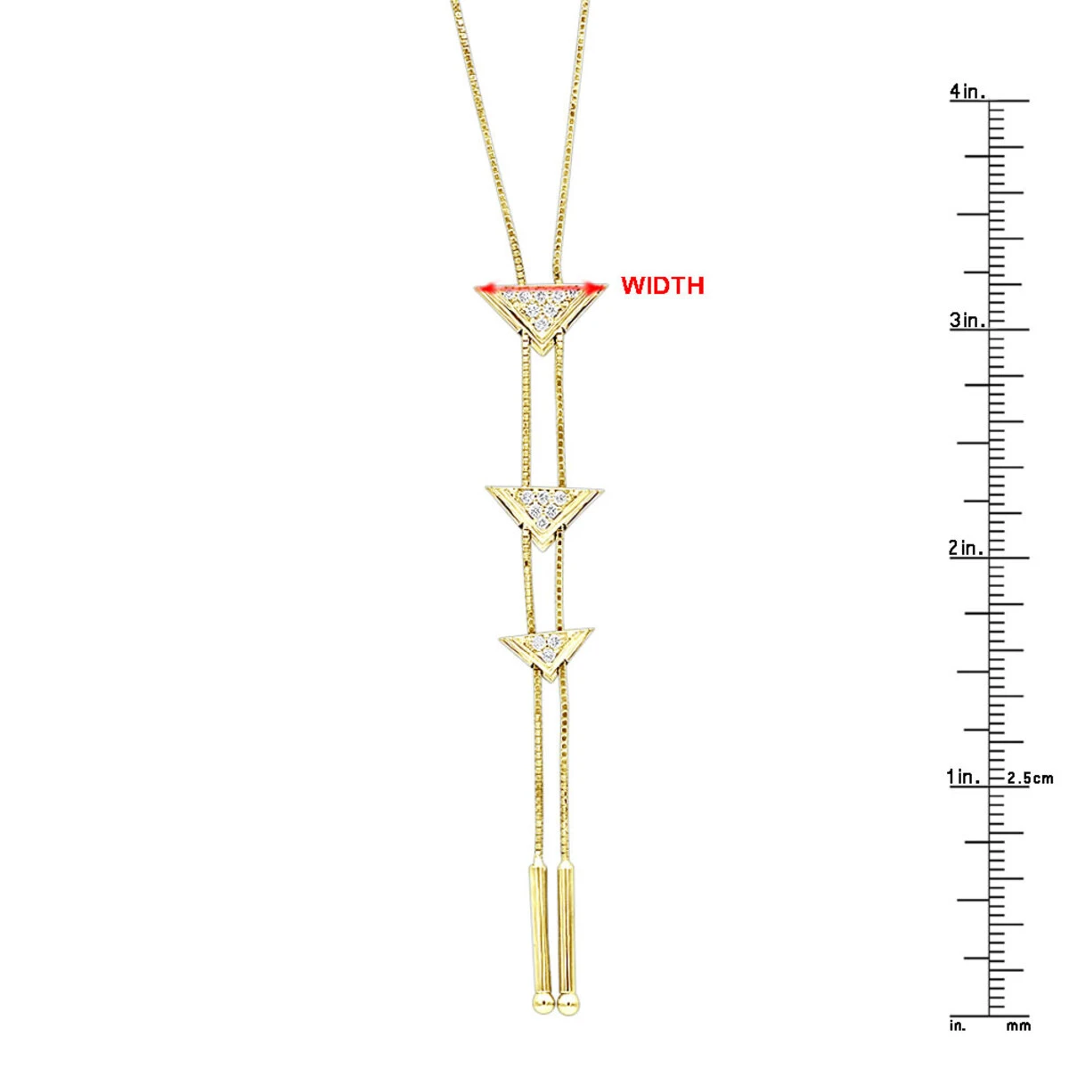 14K White Gold Diamond Triangle Necklace For Women Adjustable By LUXURMAN 0.25ct 11 14K White Gold Diamond Triangle Necklace For Women Adjustable By LUXURMAN 0.25ct - Image 11