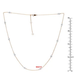 14K Yellow Gold Diamonds By The Yard Station Necklace For Women 0.5 Adjustable 29 14K Yellow Gold Diamonds By The Yard Station Necklace For Women 0.5 Adjustable -Luxurman jewelry 14k gold diamonds by the yard station necklace for women 05 adjustable rulerro 1