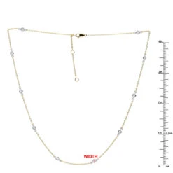 14K Yellow Gold Diamonds By The Yard Station Necklace For Women 0.5 Adjustable 28 14K Yellow Gold Diamonds By The Yard Station Necklace For Women 0.5 Adjustable -Luxurman jewelry 14k gold diamonds by the yard station necklace for women 05 adjustable rulerye 1
