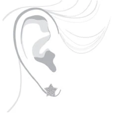 14K White Gold Fully Iced Out Pave Diamond Star Earrings Studs 0.25CT By Luxurman -Luxurman jewelry 14k gold fully iced out pave diamond star earrings studs 025ct by luxurman bodwh