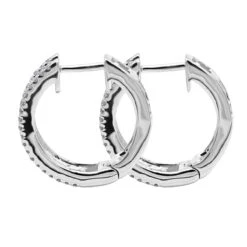 14K White Gold Natural Blue Sapphire And Diamond Huggie Earrings For Women 1ct 11 14K White Gold Natural Blue Sapphire And Diamond Huggie Earrings For Women 1ct -Luxurman jewelry 14k gold natural blue sapphire and diamond huggie earrings for women 085ct backwh