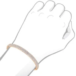 14K White Gold Pave Diamond Bangle Bracelet For Women 4.75ct By LUXURMAN -Luxurman jewelry 14k gold pave diamond bangle bracelet for women 475ct by luxurman bodro