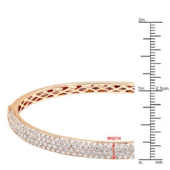 14K White Gold Pave Diamond Bangle Bracelet For Women 4.75ct By LUXURMAN -Luxurman jewelry 14k gold pave diamond bangle bracelet for women 475ct by luxurman rulerro
