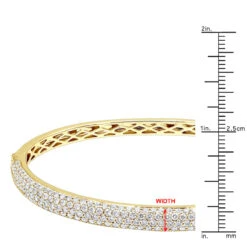 14K White Gold Pave Diamond Bangle Bracelet For Women 4.75ct By LUXURMAN -Luxurman jewelry 14k gold pave diamond bangle bracelet for women 475ct by luxurman rulerye