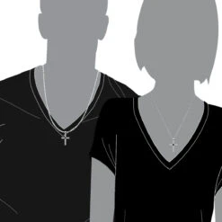 14K White Gold White And Black Diamond Cross Pendant For Men & Women 1.33ct 14 14K White Gold White And Black Diamond Cross Pendant For Men & Women 1.33ct -Luxurman jewelry 14k gold white and black diamond cross pendant for men women 133ct bodwh