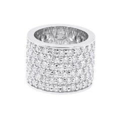 16mm Wide Diamond Eternity Band Unique 18K White Gold Ladies Anniversary Ring 7 Carats -Luxurman jewelry 16mm wide diamond eternity band unique 18k gold ladies anniversary ring 7 carats 000956 backwh 1