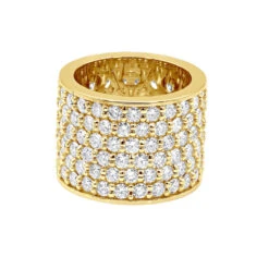 16mm Wide Diamond Eternity Band Unique 18K White Gold Ladies Anniversary Ring 7 Carats -Luxurman jewelry 16mm wide diamond eternity band unique 18k gold ladies anniversary ring 7 carats 000956 backye 1