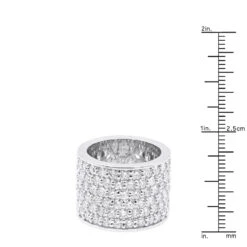 16mm Wide Diamond Eternity Band Unique 18K White Gold Ladies Anniversary Ring 7 Carats -Luxurman jewelry 16mm wide diamond eternity band unique 18k gold ladies anniversary ring 7 carats 000956 rulerwh 1