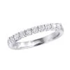 18K White Gold G VS Diamond Band For Women LUXURMAN 9 Stone Anniversary Ring
