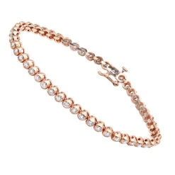 3 Carat Modern Bezel Set Round Cut Diamond Tennis Bracelet 14K Yellow Gold -Luxurman jewelry 3 carat modern bezel set round cut diamond tennis bracelet in 14k gold ro