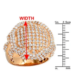 4 Carat Men's Diamond Ring Dripping Design 14K Yellow Gold Luxurman -Luxurman jewelry 4 carat unique mens diamond ring melting gold designer luxurman rings 14k gold rulerro