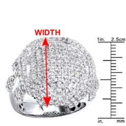 4 Carat Men's Diamond Ring Dripping Design 14K Yellow Gold Luxurman -Luxurman jewelry 4 carat unique mens diamond ring melting gold designer luxurman rings 14k gold rulerwh