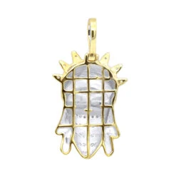 American Rebel 10K Yellow Gold Statue Of Liberty In Bandana Diamond Pendant -Luxurman jewelry american rebel real 10k gold statue of liberty in bandana diamond pendant backye 1