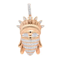 American Rebel 10K Yellow Gold Statue Of Liberty In Bandana Diamond Pendant -Luxurman jewelry american rebel real 10k gold statue of liberty in bandana diamond pendant ro 1