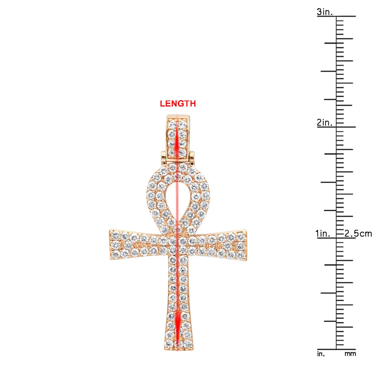 Egyptian Ankh Cross Diamond Pendant For Men 14K Yellow Gold G VS 12 Egyptian Ankh Cross Diamond Pendant For Men 14K Yellow Gold G VS - Image 12