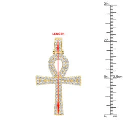 Egyptian Ankh Cross Diamond Pendant For Men 14K Yellow Gold G VS 22 Egyptian Ankh Cross Diamond Pendant For Men 14K Yellow Gold G VS -Luxurman jewelry antique style egyptian ankh cross diamond pendant for men in 14k gold g vs rulerye